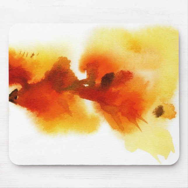 Abstrakte Blumenwatercolormalereien 2 Mousepad (Vorne)