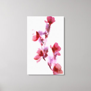 Abstrakte Blumenwatercolormalereien 3 Leinwanddruck
