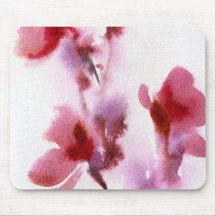 Abstrakte Blumenwatercolormalereien 3 Mousepad