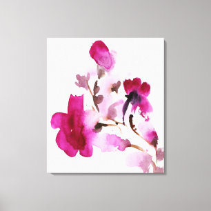 Abstrakte Blumenwatercolormalereien 4 Leinwanddruck