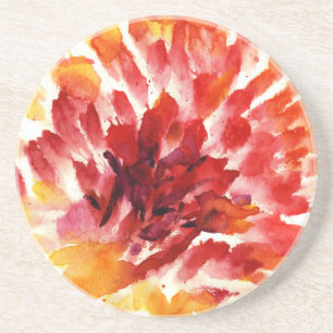 Abstrakte Blumenwatercolormalereien 5 Getränkeuntersetzer