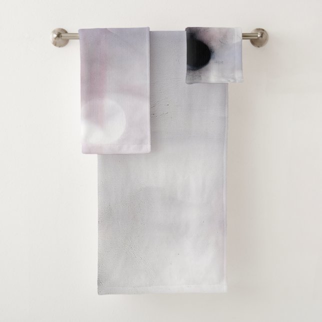 Abstrakte Blush-Orbit-Kunst Badhandtuch Set (Insitu)