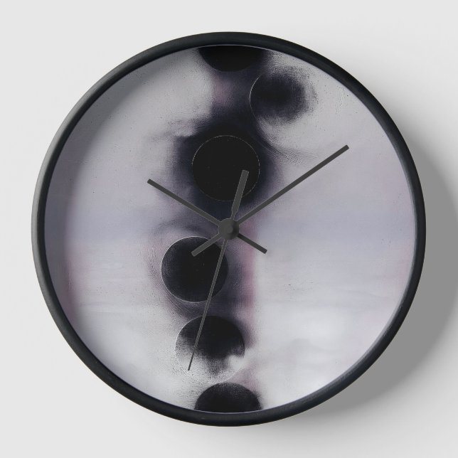 Abstrakte Blush-Orbit-Kunst Uhr (Vorderseite)