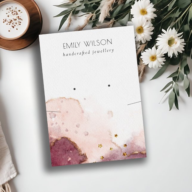 Abstrakte Blush-Wasserfarbenschleife Visitenkarte (Von Creator hochgeladen)