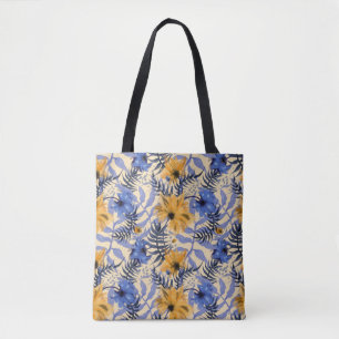 Abstrakte Blüte: Aquarellfarben Modernes Muster Tasche
