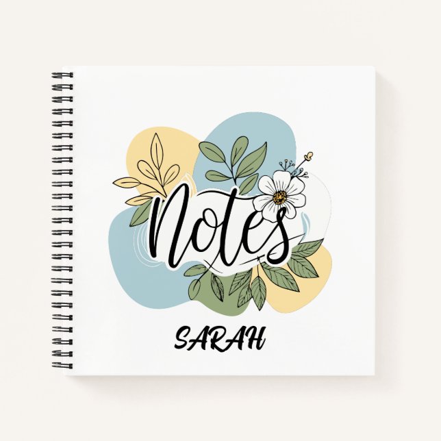 abstrakte Blüte Notizbuch (Vorderseite)