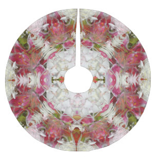 Abstrakte Blüte Polyester Weihnachtsbaumdecke