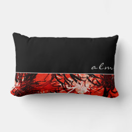 Abstrakte Blütenblüte | Monogramm Lendenkissen