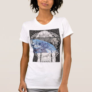 abstrakte blutende Erde für Frauen T-Shirt