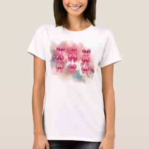 Abstrakte Bogen mit Hot Pink Coquette T-Shirt