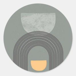Abstrakte Bohemische Formen Runder Aufkleber