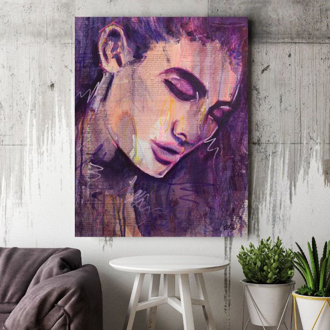 Abstrakte Bohemische Grafikerinnen Portrait Print Poster (Von Creator hochgeladen)