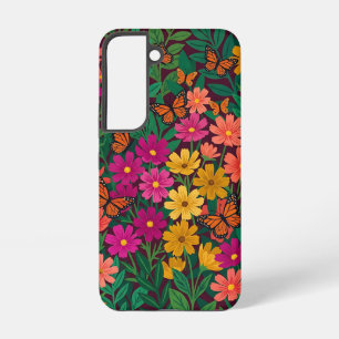 Abstrakte Boho-Blumen-Schmetterlinge Samsung-Hülle Samsung Galaxy Hülle