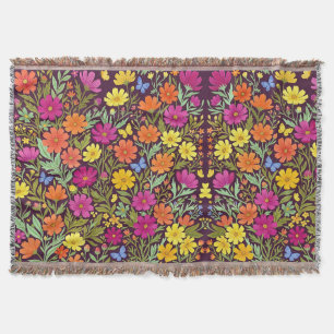 Abstrakte Boho-Floral-Schmetterlings-Decken Decke