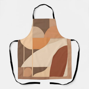 Abstrakte Boho-Geometrie Terrakotta Modern Schürze