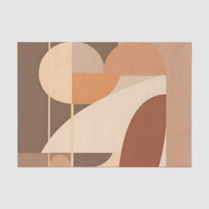 Abstrakte Boho-Geometrie Terrakotta Modern Seidenpapier
