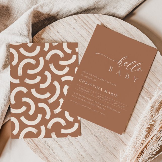 Abstrakte Boho Geschlechtsneutrale Babydusche Einladung (Von Creator hochgeladen)