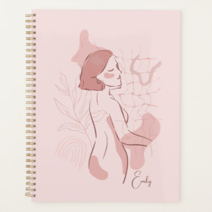 Abstrakte Boho Illustration , Erdtöne HP Planer