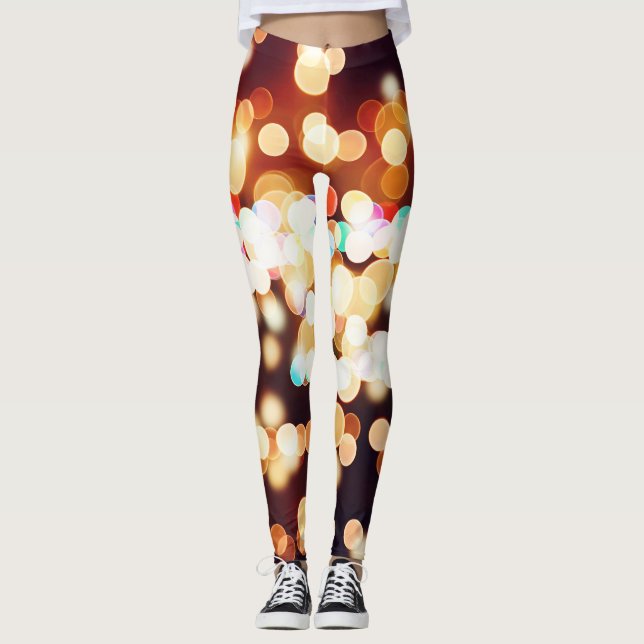Abstrakte Bokeh Textur Leggings (Vorderseite)