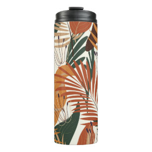 Abstrakte Botanicals: Wunder der weißen Leinwand Thermosbecher