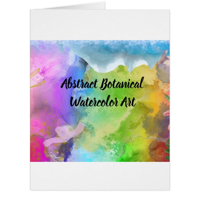Abstrakte botanische Aquarellkunst (Vorderseite)