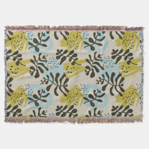 Abstrakte Botanische Boheme-Pastell Grün Blau Decke