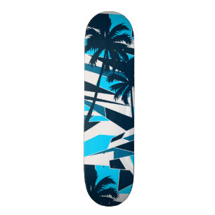 Abstrakte BrandungsPalmen Skateboard