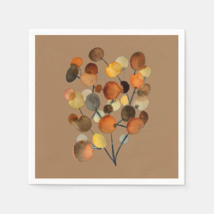 Abstrakte braune Herbstbaumkunst Serviette