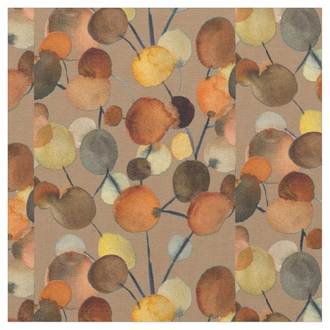 Abstrakte braune Herbstbaumkunst Stoff (Nahaufnahme)