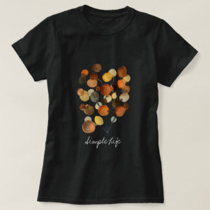 Abstrakte braune Herbstbaumkunst T-Shirt