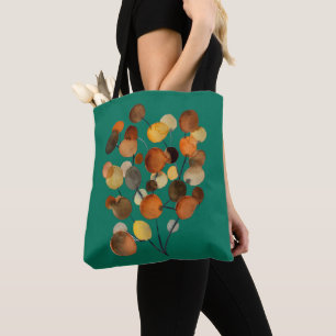 Abstrakte braune Herbstbaumkunst Tasche