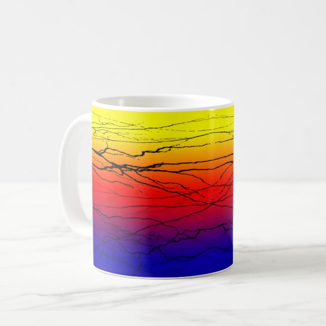 Abstrakte Breite Kaffeetasse (Vorderseite Links)