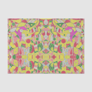 Abstrakte bunte, fragmentarische Patchwork Seidenpapier