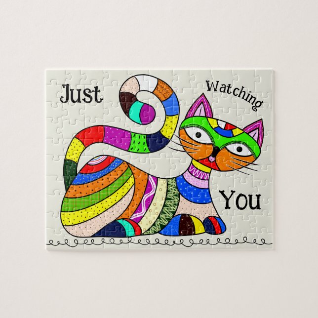 Abstrakte Bunte Katze (Horizontal)