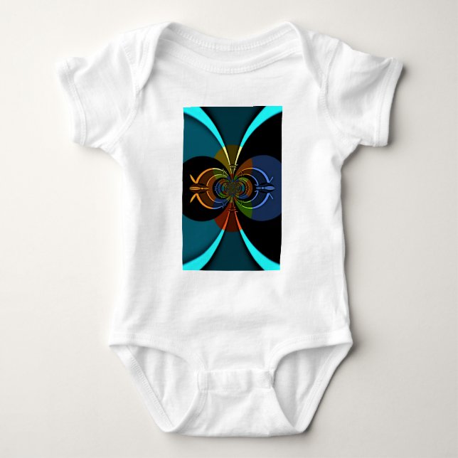 Abstrakte Burst Art Print Baby Strampler (Vorderseite)