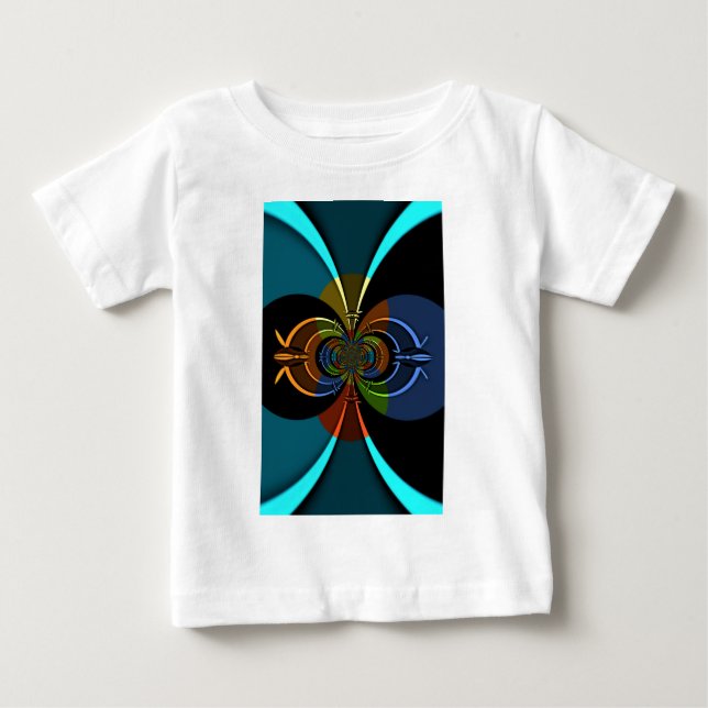 Abstrakte Burst Art Print Baby T-shirt (Vorderseite)