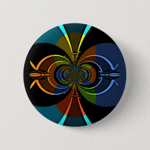 Abstrakte Burst Art Print Button