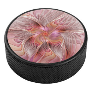 Abstrakte Butterfly Farbenfrohe Fantasie Fraktal K Eishockey Puck