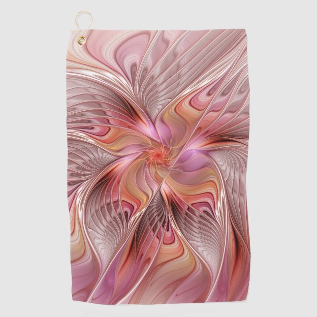 Abstrakte Butterfly Farbenfrohe Fantasie Fraktal K Golfhandtuch (Vorderseite)