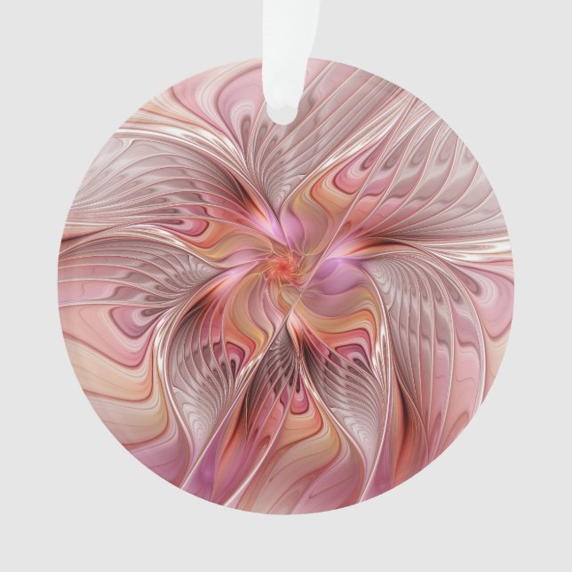 Abstrakte Butterfly Farbenfrohe Fantasie Fraktal K Ornament (Vorderseite)