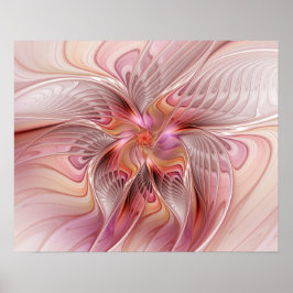 Abstrakte Butterfly Farbenfrohe Fantasie Fraktal K Poster