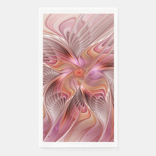Abstrakte Butterfly Farbenfrohe Fantasie Fraktal K Serviette (Vorderseite)