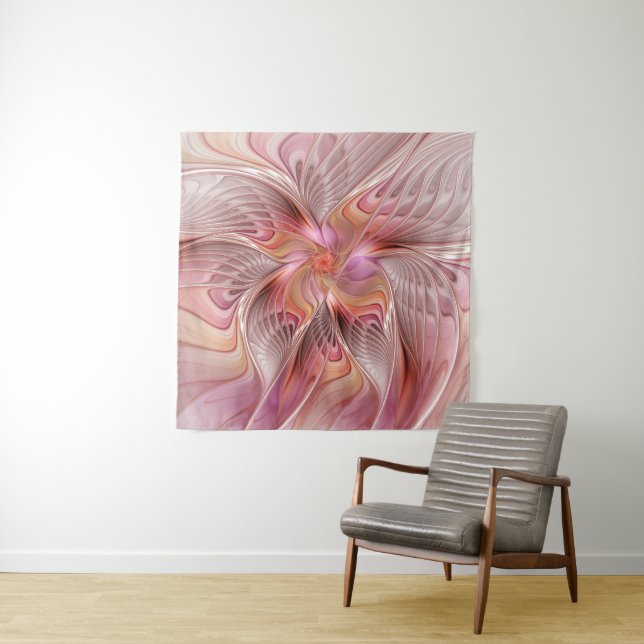 Abstrakte Butterfly Farbenfrohe Fantasie Fraktal K Wandteppich (Beispiel)