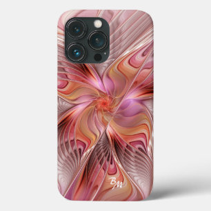 Abstrakte Butterfly-Kunstinitialen im Fraktal Case-Mate iPhone Hülle