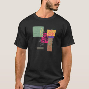 Abstrakte Butterfly-Quadrate Rechtecke gestört T-Shirt