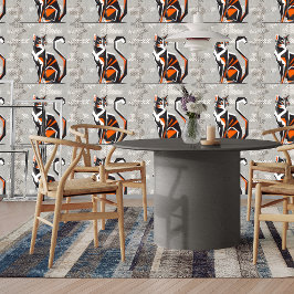 Abstrakte Calico Cat, Grunge Schale & Stick Tapete