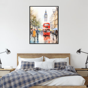 Abstrakte Canvas City Premium Leinwanddruck