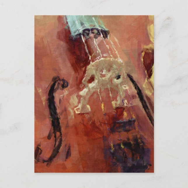 Abstrakte Cello-Brücke Postkarte (Vorderseite)