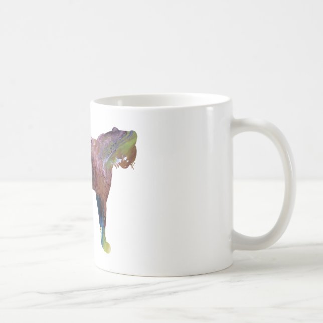 Abstrakte Cheetah-Silhouette Kaffeetasse (Rechts)