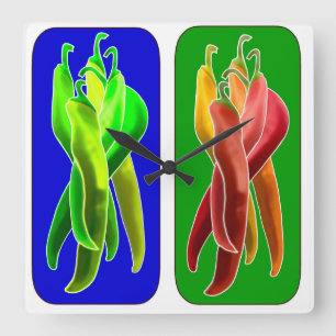 Abstrakte Chile-Wand-Uhr Quadratische Wanduhr